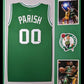 Framed Boston Celtics Robert Parish Autographed Jersey Mounted Memories Holo