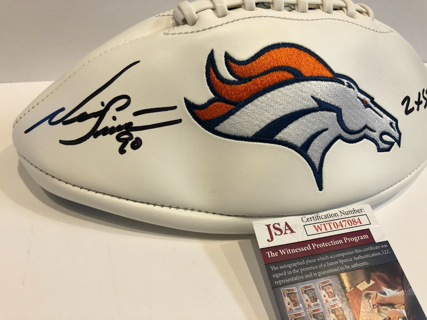 Neil Smith Autographed Signed Inscribed Denver Broncos Logo Football Jsa Coa