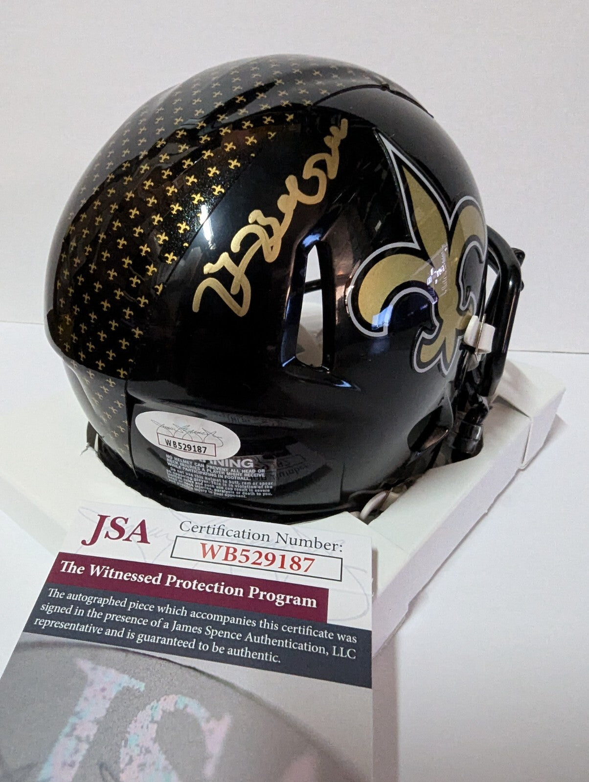 New Orleans Saints Bryan Bresee Signed Alt Mini Helmet Jsa Coa