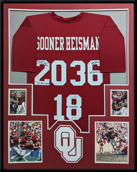 MVP Authentics Framed Oklahoma Sooners Steve Owens Autographed Signed Jersey Psa Coa 810 sports jersey framing , jersey framing