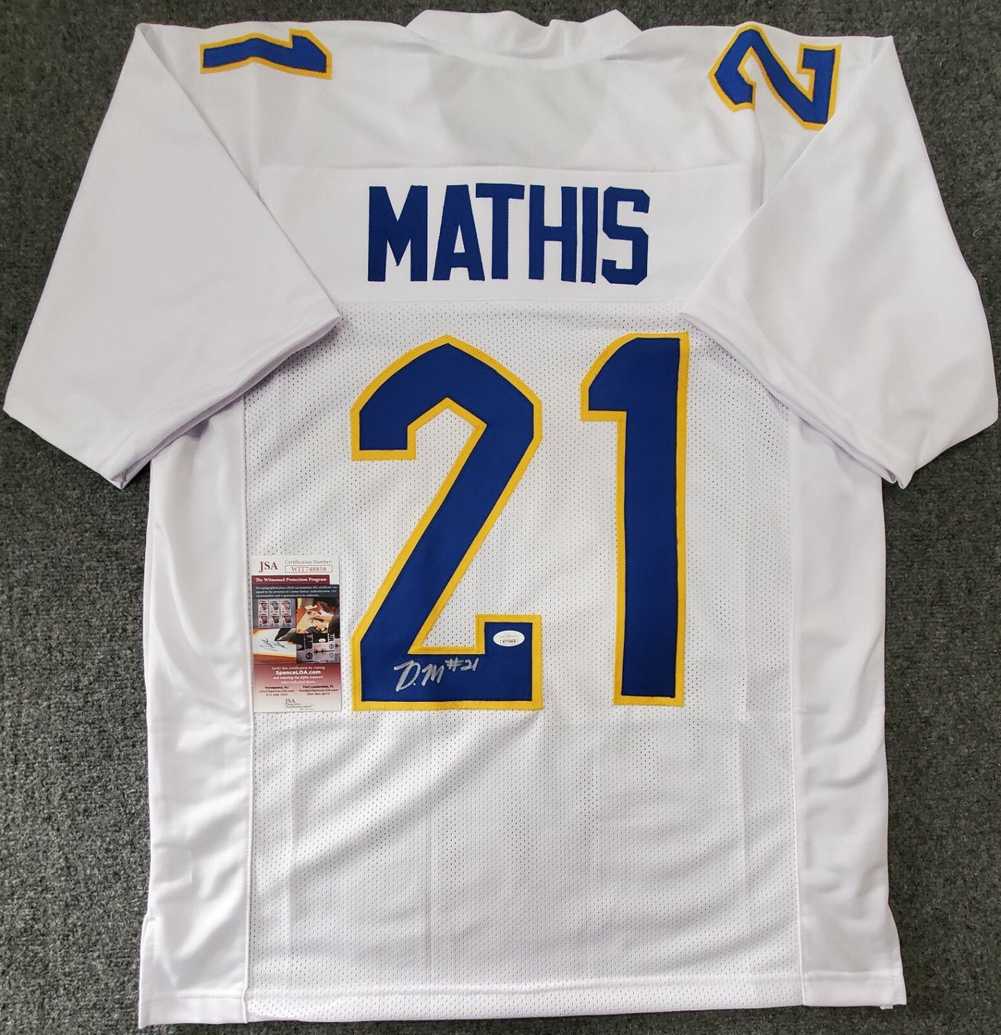 Pitt Panthers Damarri Mathis Autographed Signed Jersey Jsa Coa