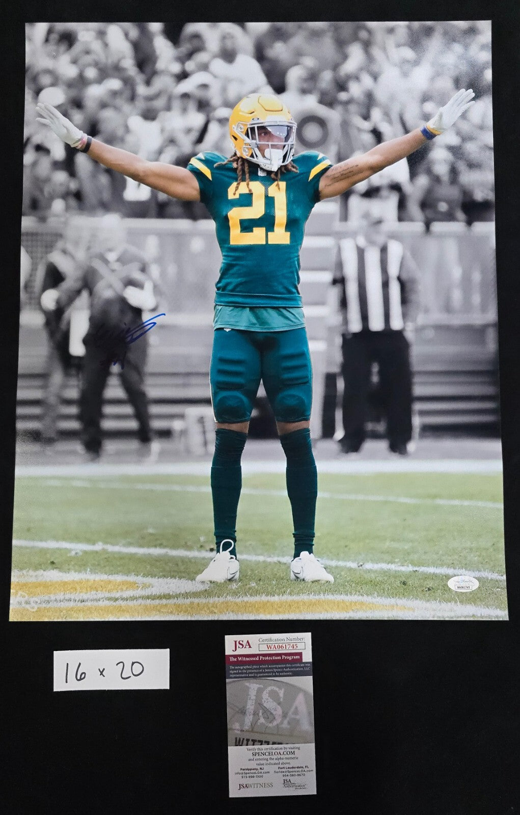 Green Bay Packers Eric Stokes Autographed 16X20 Photo Jsa Coa