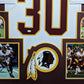 Framed Washington Brian Mitchell Autographed Signed Jersey Jsa Coa