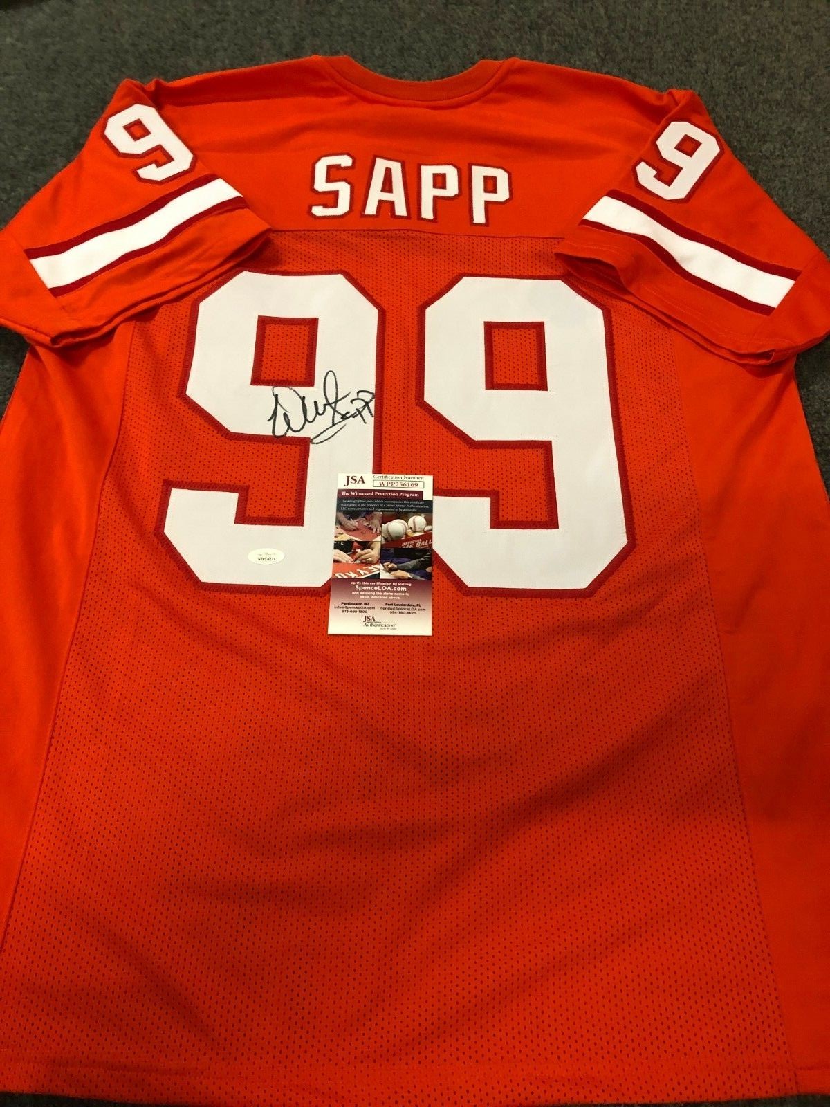Tampa Bay Buccaneers Warren Sapp Autographed Signed Jersey Jsa  Coa