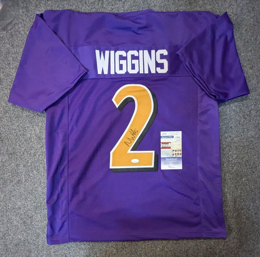 Baltimore Ravens Nate Wiggins Autographed Signed Jersey Jsa Coa