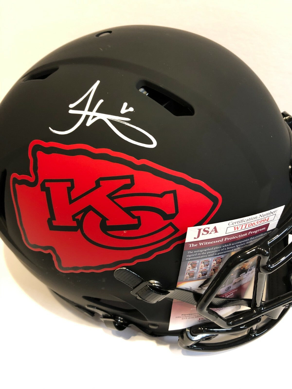 Tyreek Hill Signed K.C. Chiefs Eclipse Authentic Full Size Helmet Jsa Coa