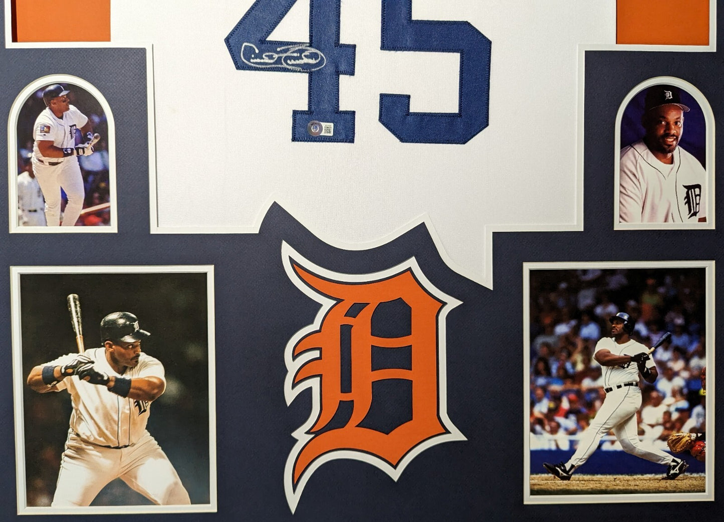 Framed Detroit Tigers Cecil Fielder Autographed Signed Jersey Beckett Holo