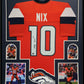 Framed Denver Broncos Bo Nix Autographed Signed Jersey Beckett Hologram