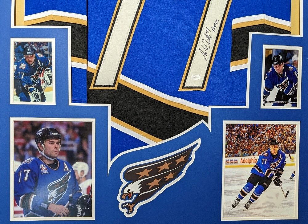 Framed Adam Oates Washington Capitals Autographed Signed Jersey Jsa Coa