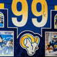 Framed In Suede Los Angeles Rams Aaron Donald Autographed Signed Jersey Jsa Coa