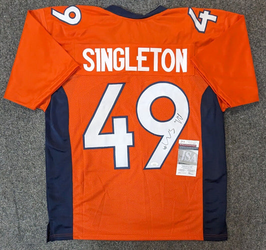 Denver Broncos Alex Singleton Autographed Signed Jersey Jsa Coa