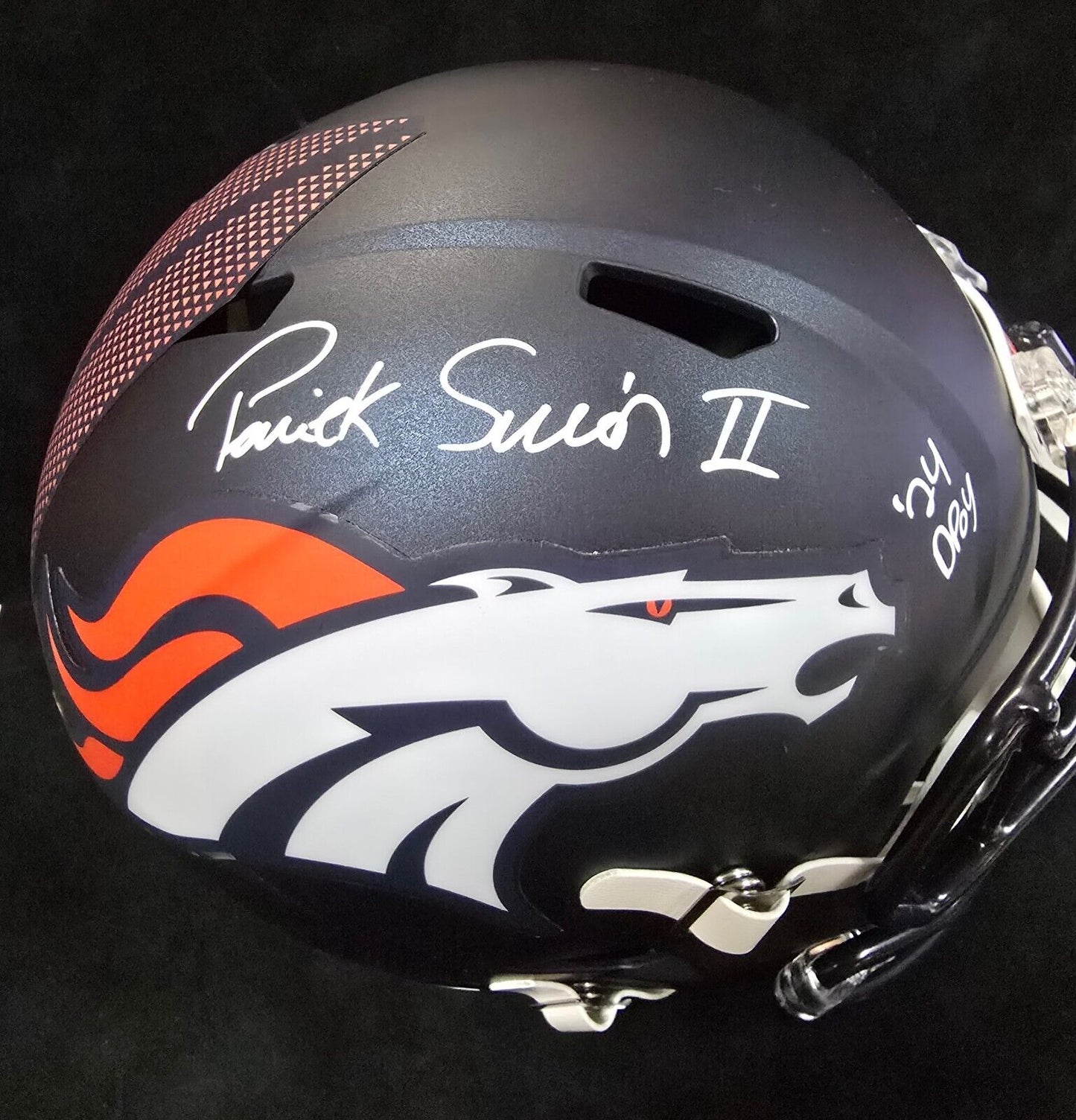 Denver Broncos Pat Surtain Ii Signed Insc Replica Full Size Helmet Beckett
