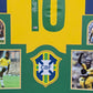 Framed Pele Autographed Signed Brazil Jersey Beckett Holo