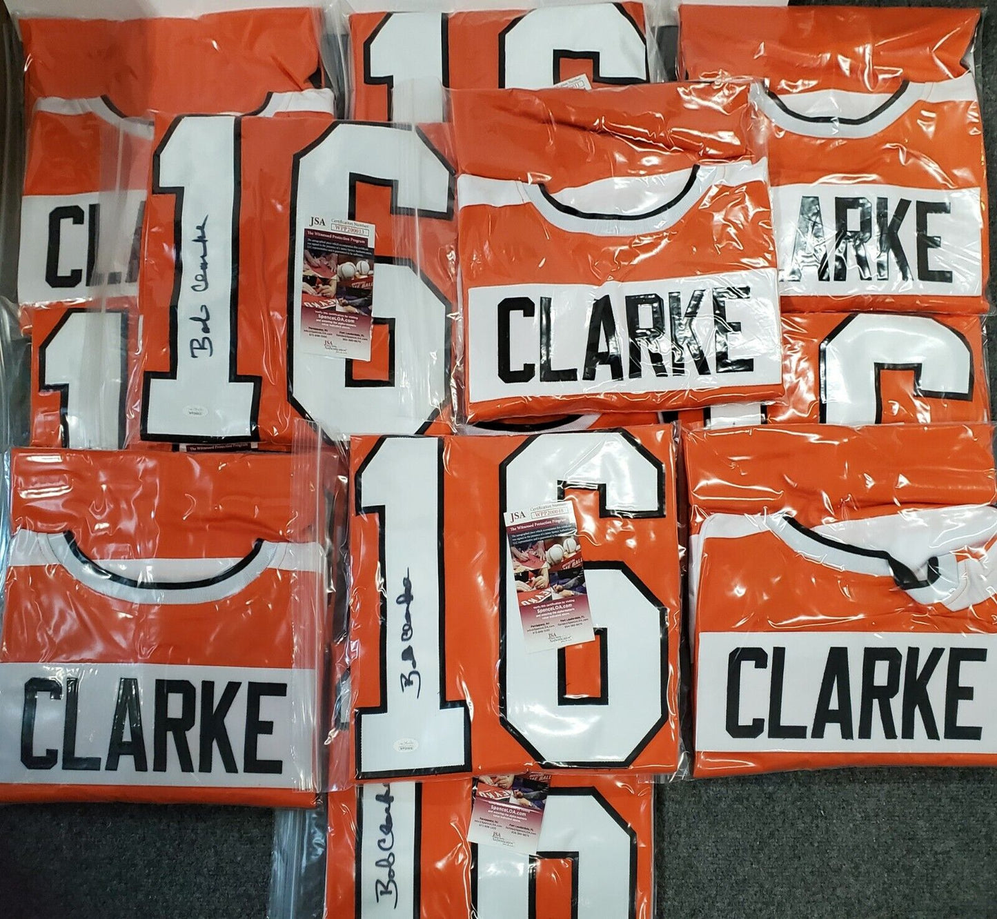 MVP Authentics Philadelphia Flyers Bobby Clarke Autographed Signed Jersey Jsa Coa 134.10 sports jersey framing , jersey framing