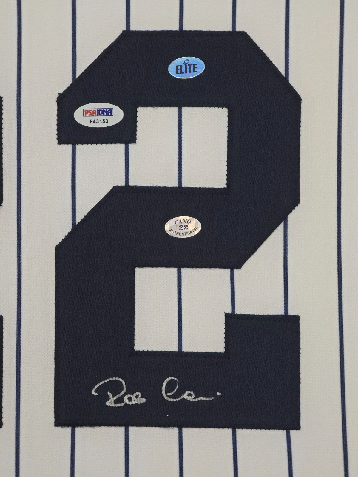 Framed New York Yankees Robinson Cano Autographed Signed Jersey Psa Coa
