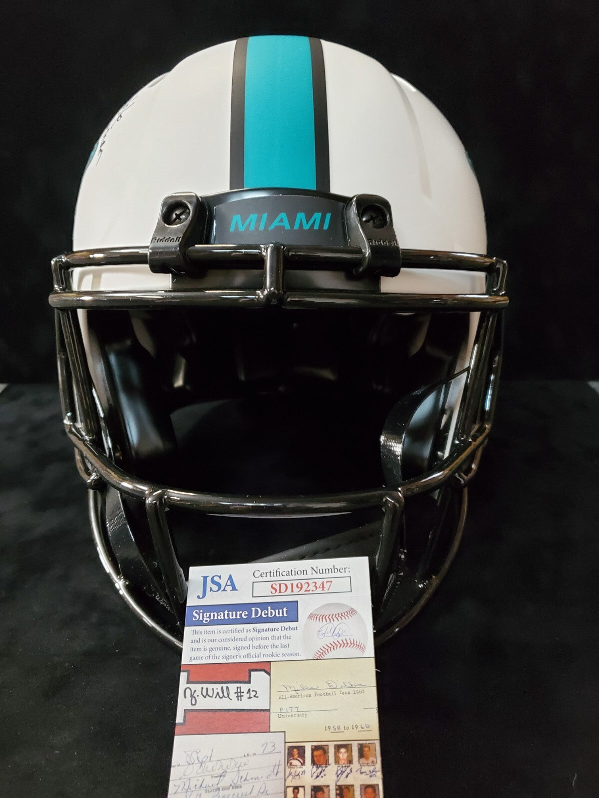Miami Dolphins Jevon Holland Signed Full Size Lunar Authentic Helmet Jsa Coa