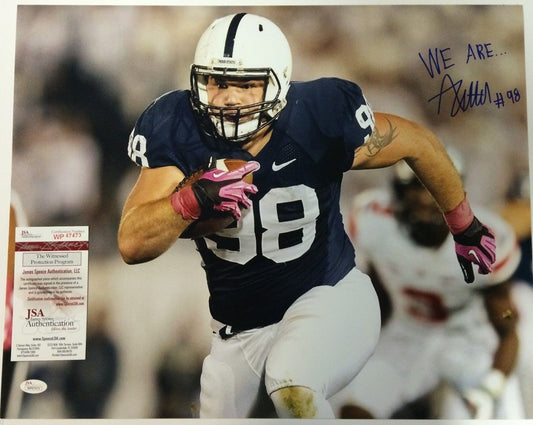 Anthony Zettel Autographed Signed Insc. Penn State 16X20 Photo Jsa  Coa