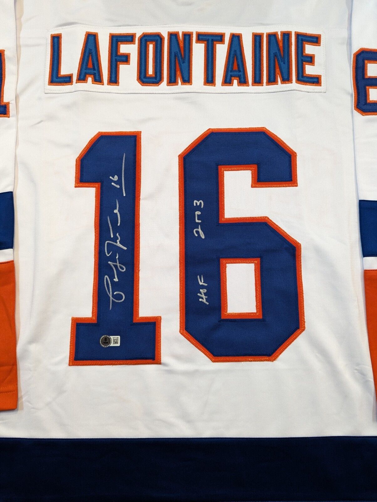 N.Y. Islanders Pat Lafontaine Autographed Signed Inscribed Jersey Beckett Holo