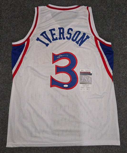Philadelphia 76Ers Allen Iverson Autographed Signed Jersey Jsa Coa