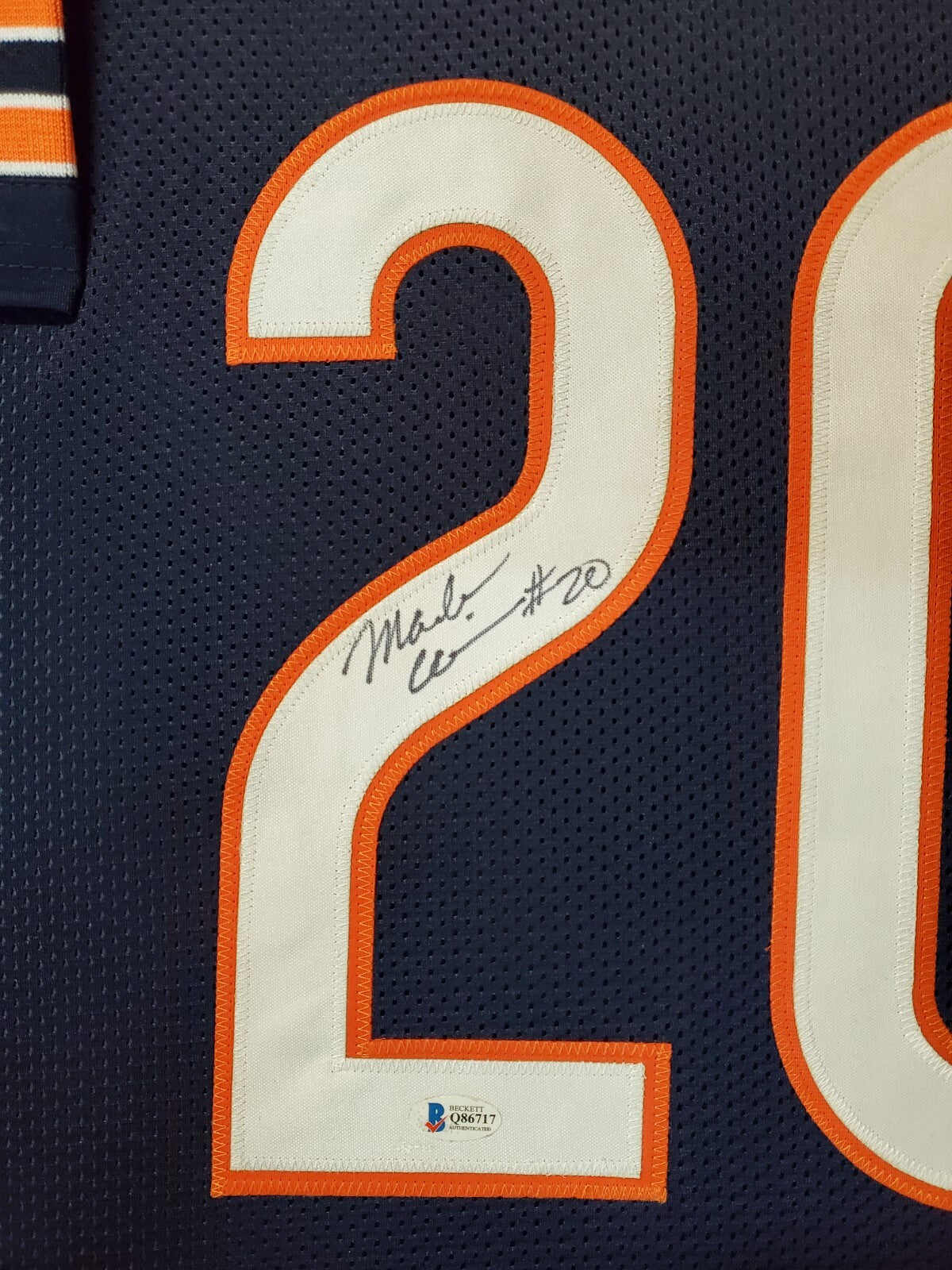 Framed Chicago Bears Mark Carrier Autographed Signed Jersey Beckett Coa