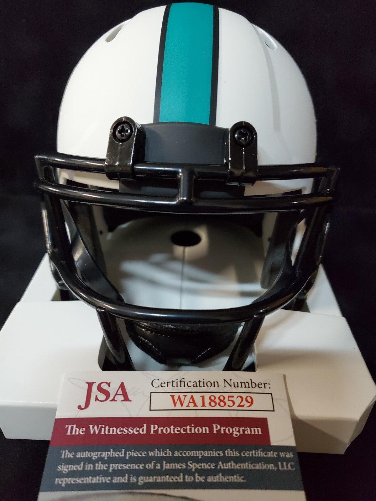 Miami Dolphins Sam Madison Autographed Lunar Mini Helmet Jsa Coa