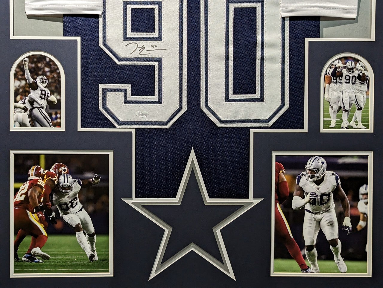 Framed Dallas Cowboys Demarcus Lawrence Autographed Signed Jersey Jsa Coa