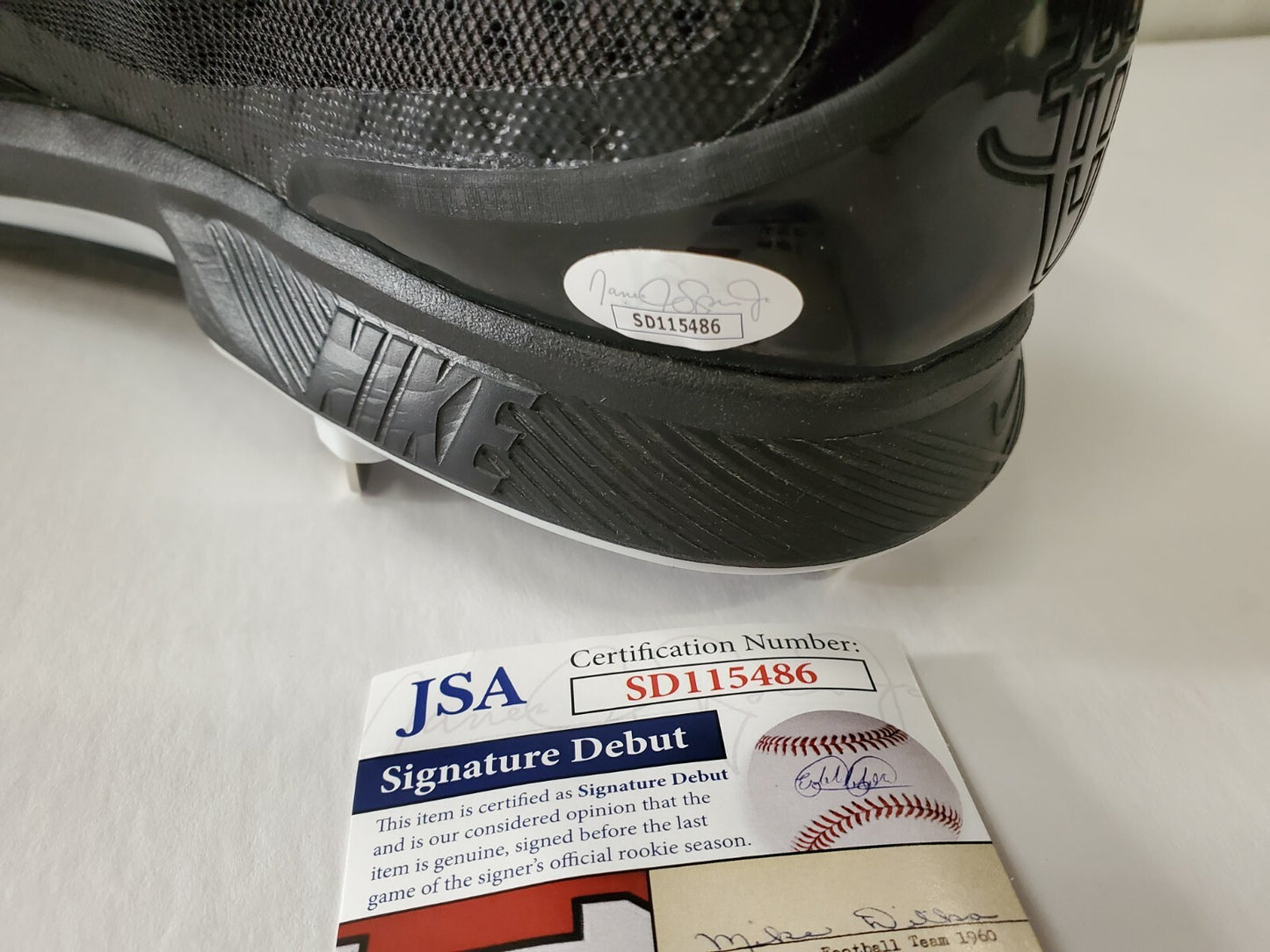 Oswald Peraza Autographed Signed Cleat Jsa Coa