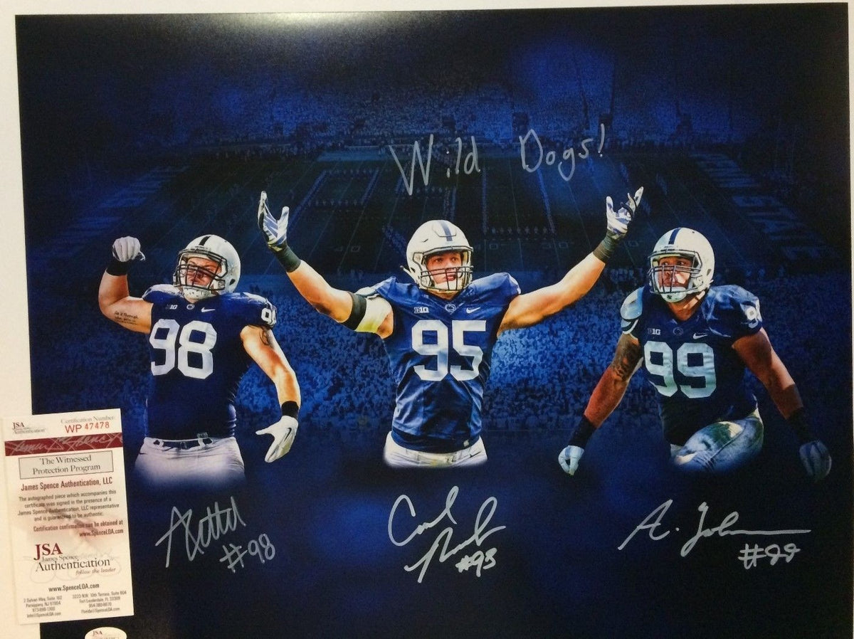 Nassib, Zettel And Johnson "Wild Hogs" Signed Penn State 16X20 Photo Jsa Coa