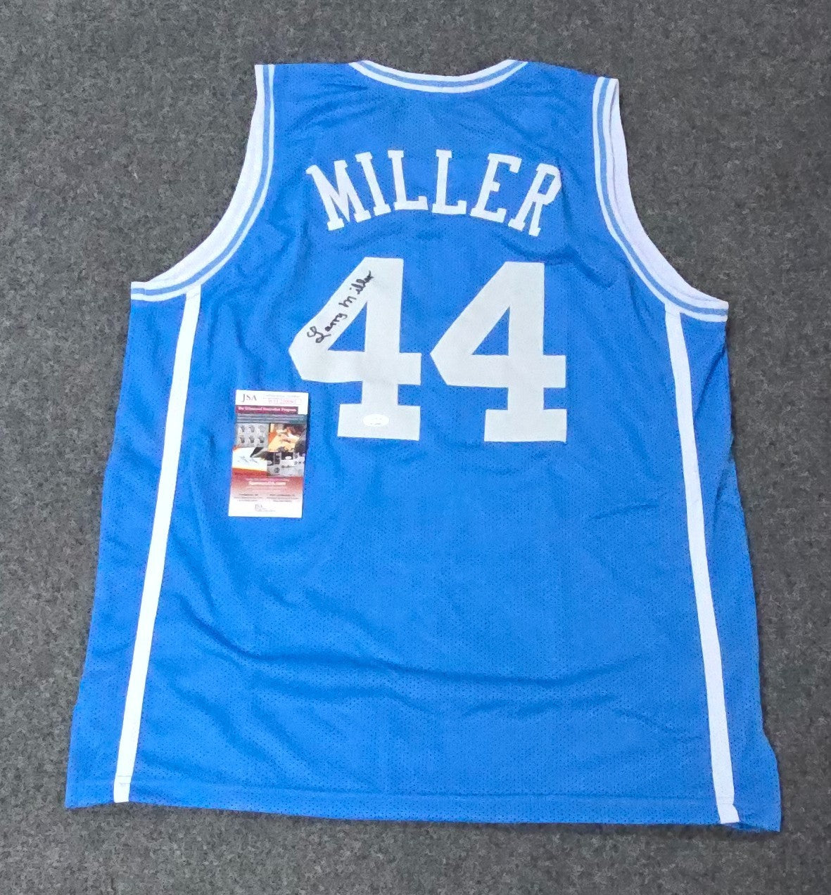 North Carolina Tar Heels Larry Miller Autographed Signed Custom Jersey Jsa Coa