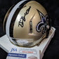 New Orleans Saints Bryan Bresee Signed Speed Mini Helmet Jsa Coa