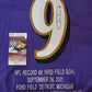 Baltimore Ravens Justin Tucker Autographed Signed Stat Jersey Jsa Coa