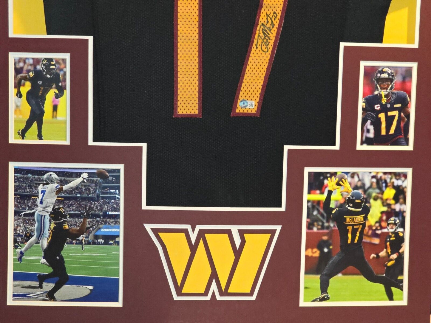 Framed Washington Commanders Terry Mclaurin Autographed Signed Jersey Beckett