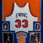 Suede Framed New York Knicks Patrick Ewing Autographed Jersey Beckett Hologram