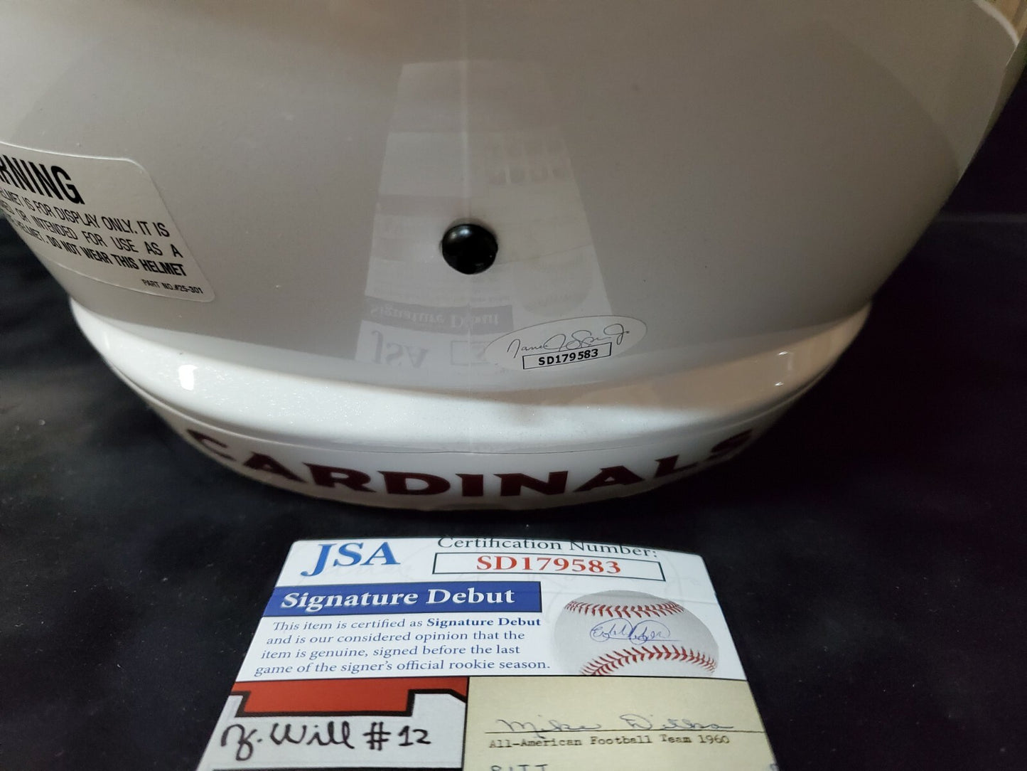 Arizona Cardinals Rondale Moore Full Size Speed Replica Helmet Jsa Coa