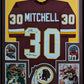 Framed Washington Brian Mitchell Autographed Signed Inscribed Jersey Jsa Coa