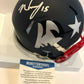 N'keal Harry Signed New England Patriots Amp Mini Helmet Beckett Coa