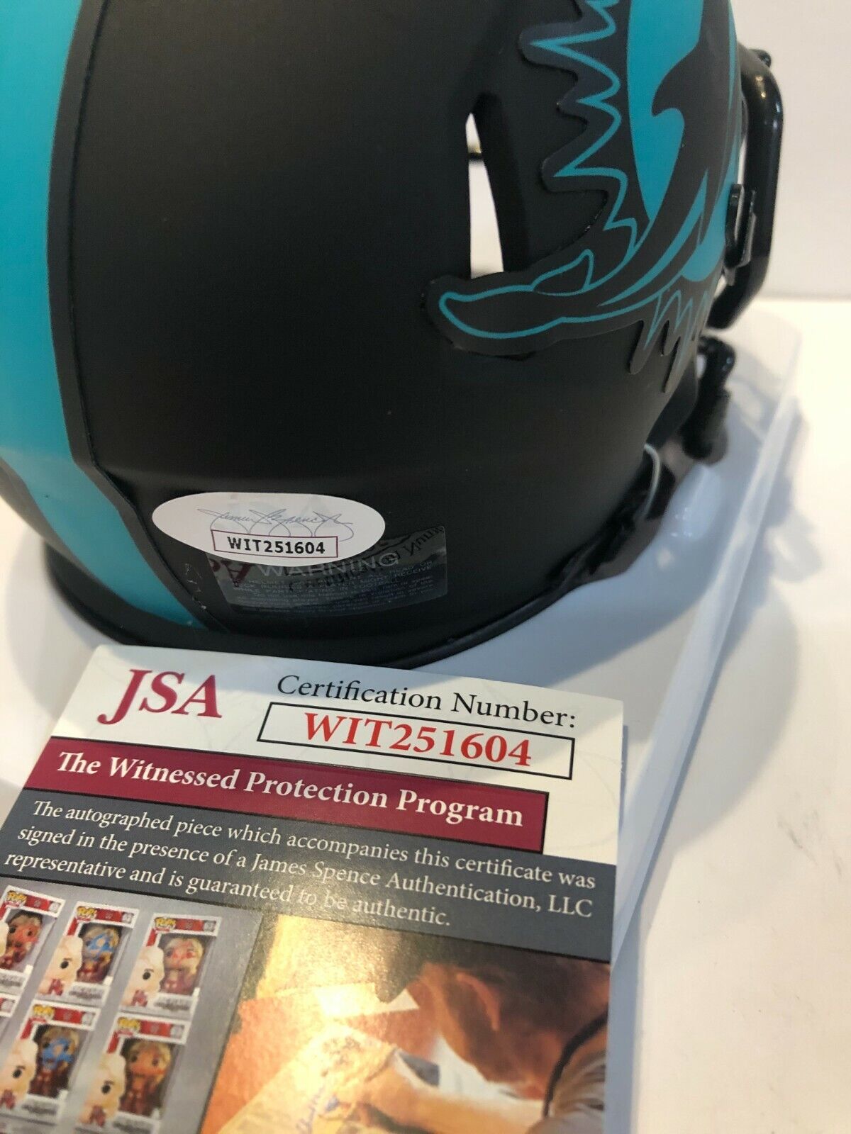 MVP Authentics Jakeem Grant Autographed Signed Miami Dolphins Eclipse Mini Helmet Jsa Coa 107.10 sports jersey framing , jersey framing