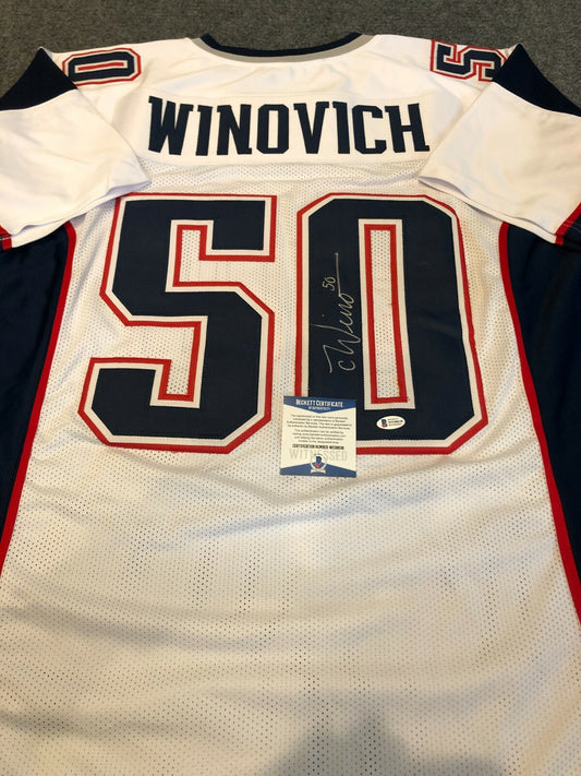 New England Patriots Chase Winovich Autographed Signed Jersey Beckett Coa