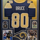 Framed St. Louis Rams Isaac Bruce Autographed Signed Jersey Beckett Coa
