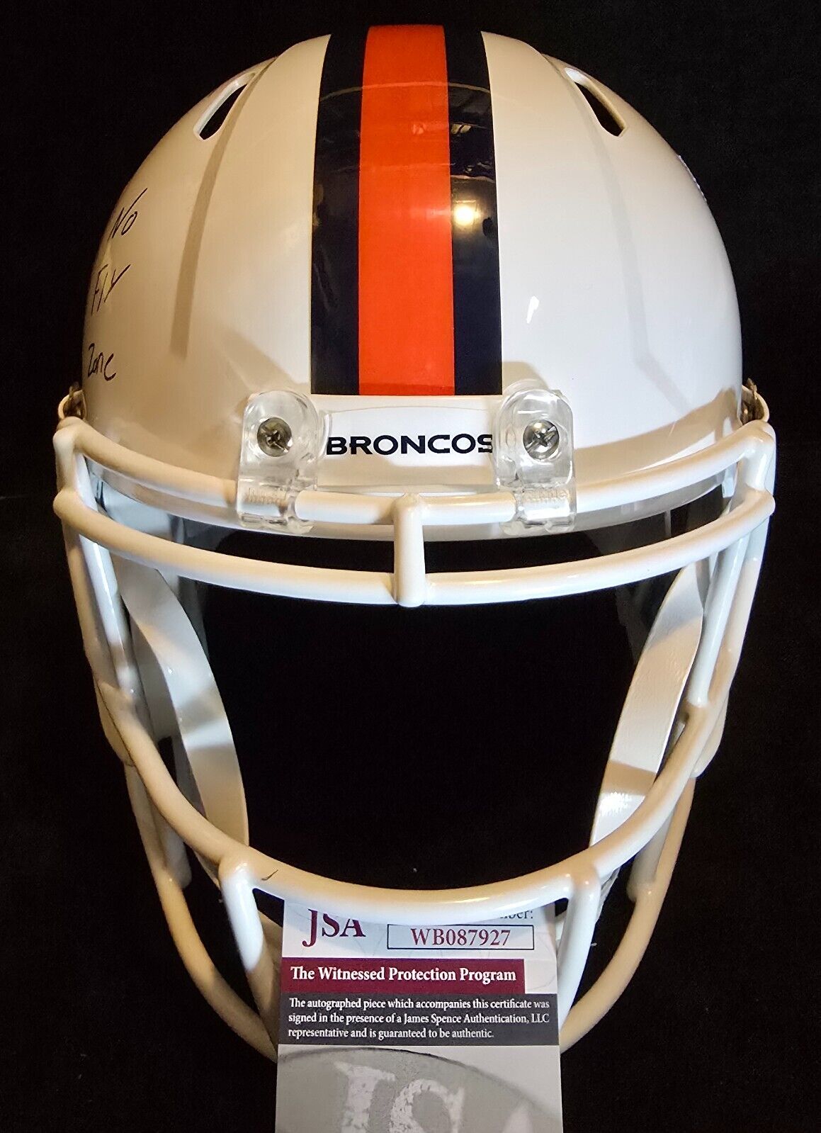 Denver Broncos Pat Surtain Ii Signed Insc Retro Replica Full Size Helmet Jsa