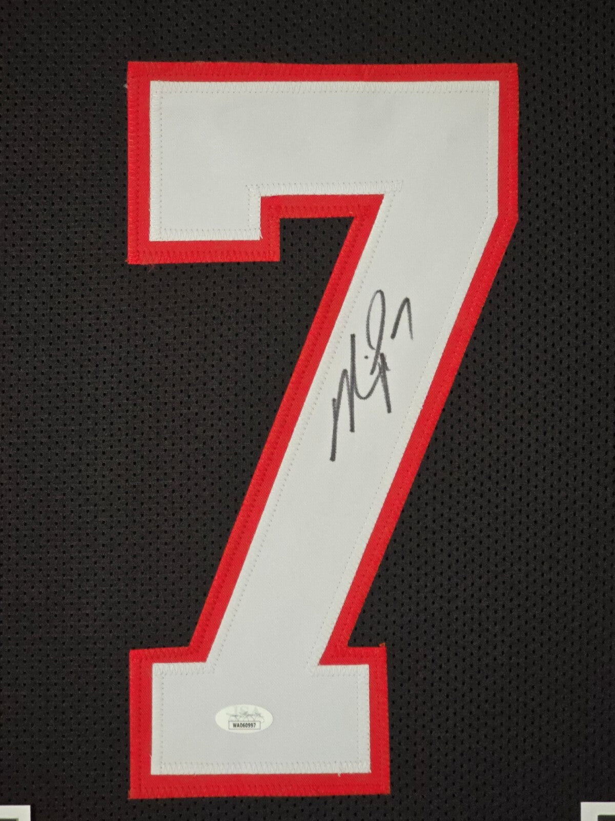 Framed Atlanta Falcons Michael Vick Autographed Jersey Jsa Coa
