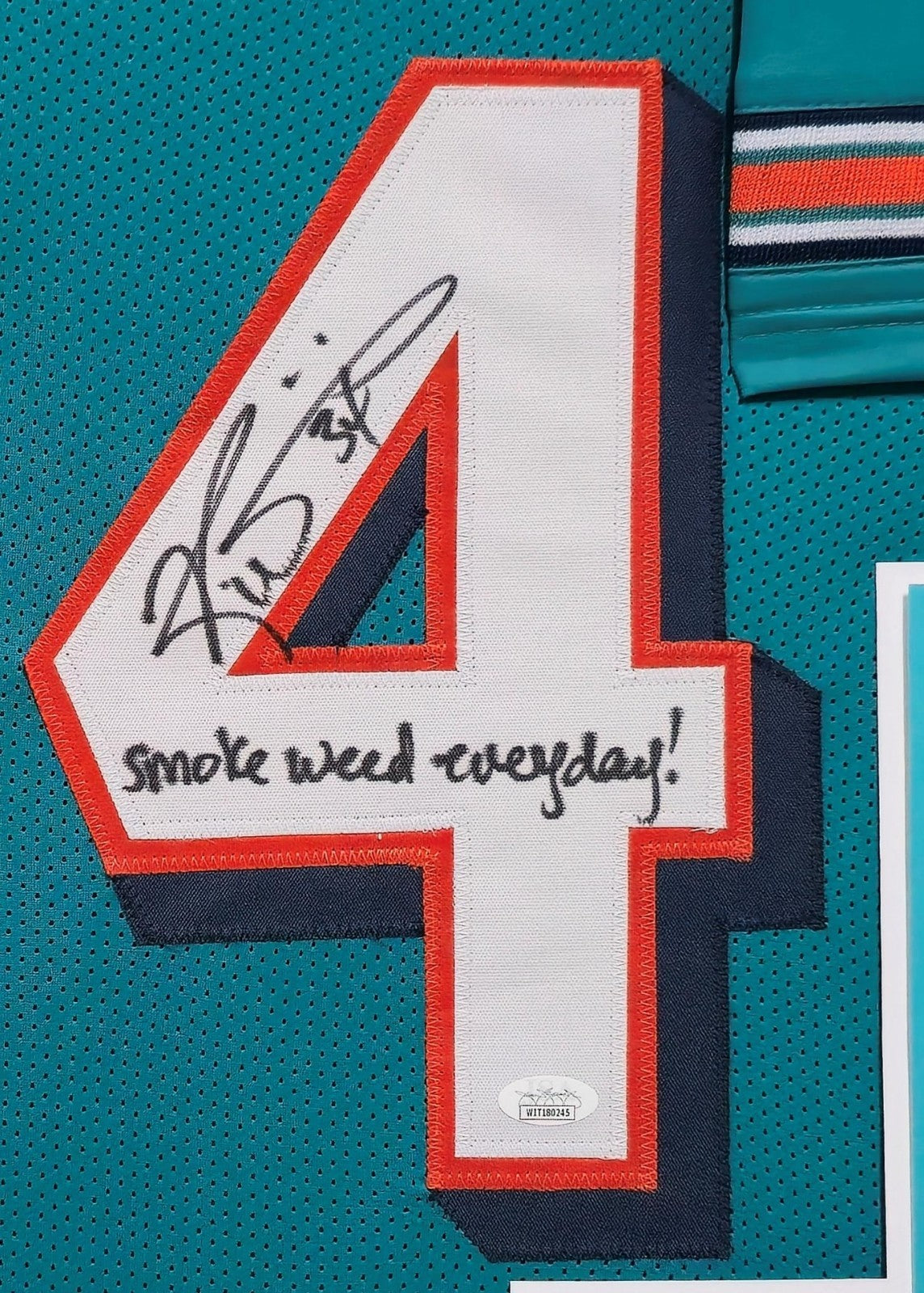 Framed Miami Dolphins Ricky Williams Autographed Signed Inscribed Jersey Jsa Coa