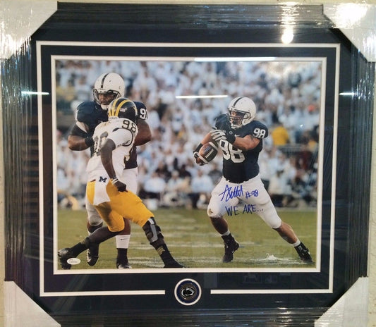 Anthony Zettel Framed Signed Inscribed Penn State 16X20 Photo Jsa Coa