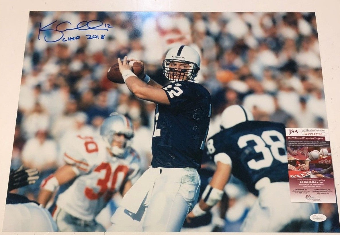 Kerry Collins Autographed Signed Inscribed Penn State 16X20 Photo Jsa  Coa