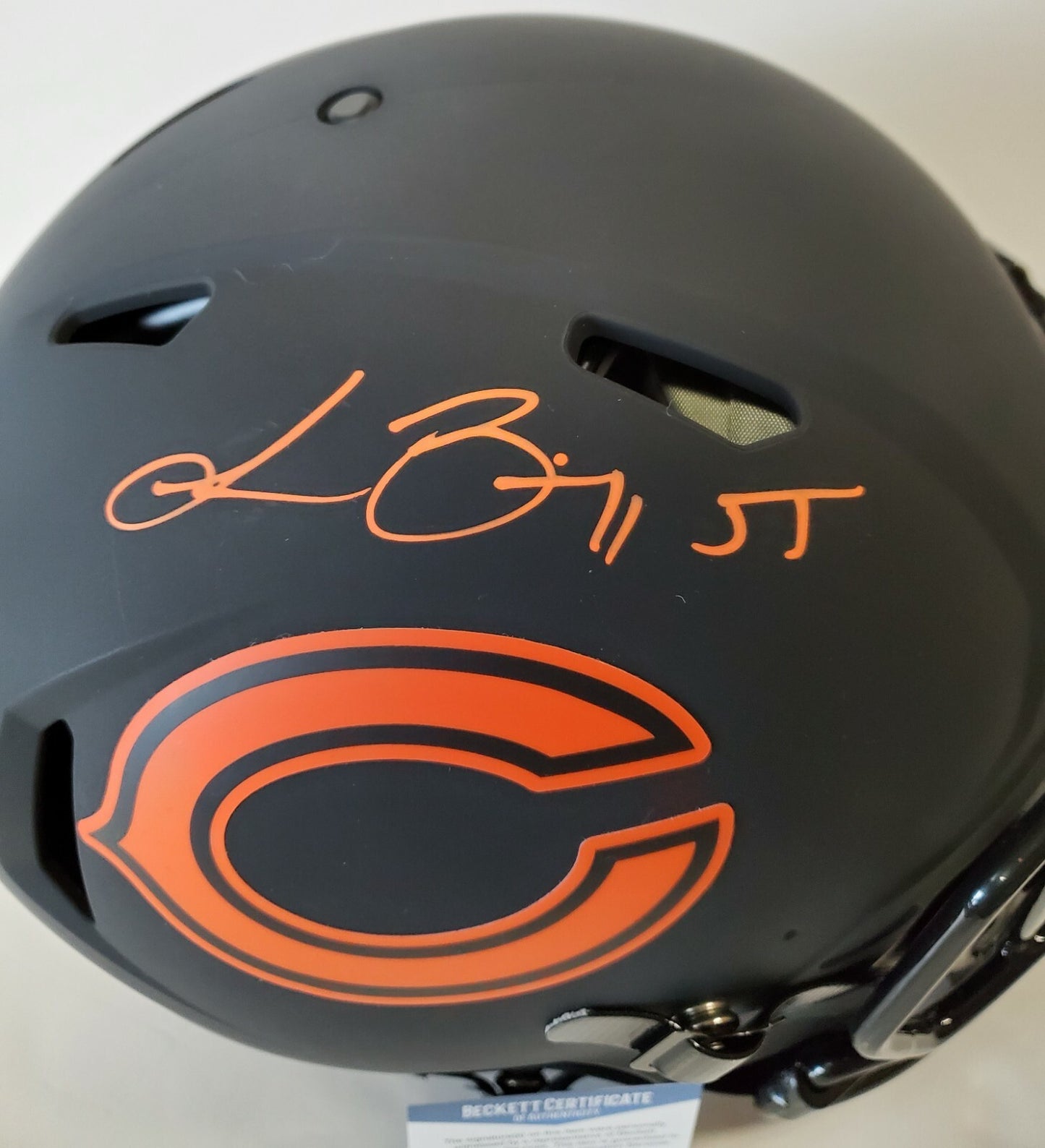 Chicago Bears Lance Briggs Signed Full Size Authentic Eclipse Helmet Beckett Coa
