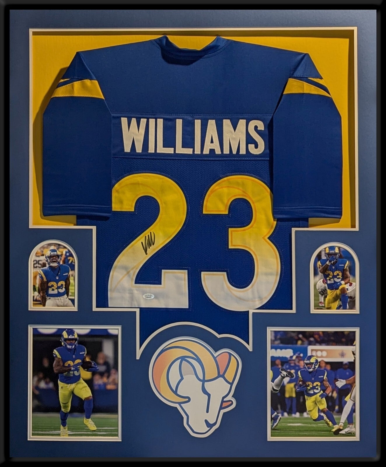 Custom Framed Los Angeles Rams Kyren Williams Autographed Signed Jersey Jsa Coa