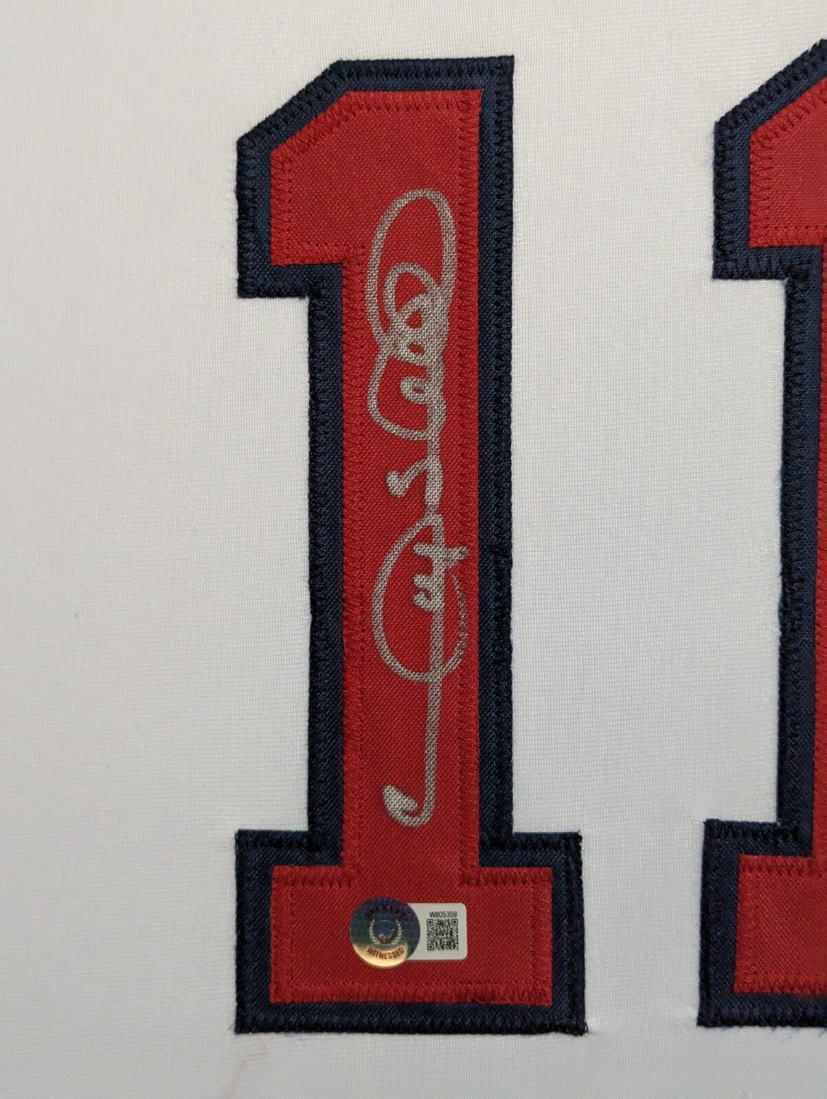 Framed Atlanta Braves Gary Sheffield Autographed Signed Jersey Beckett Holo