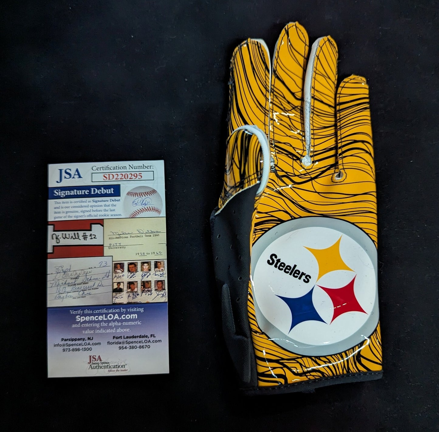 Pittsburgh Steelers Joey Porter Jr Signed Glove Jsa Coa