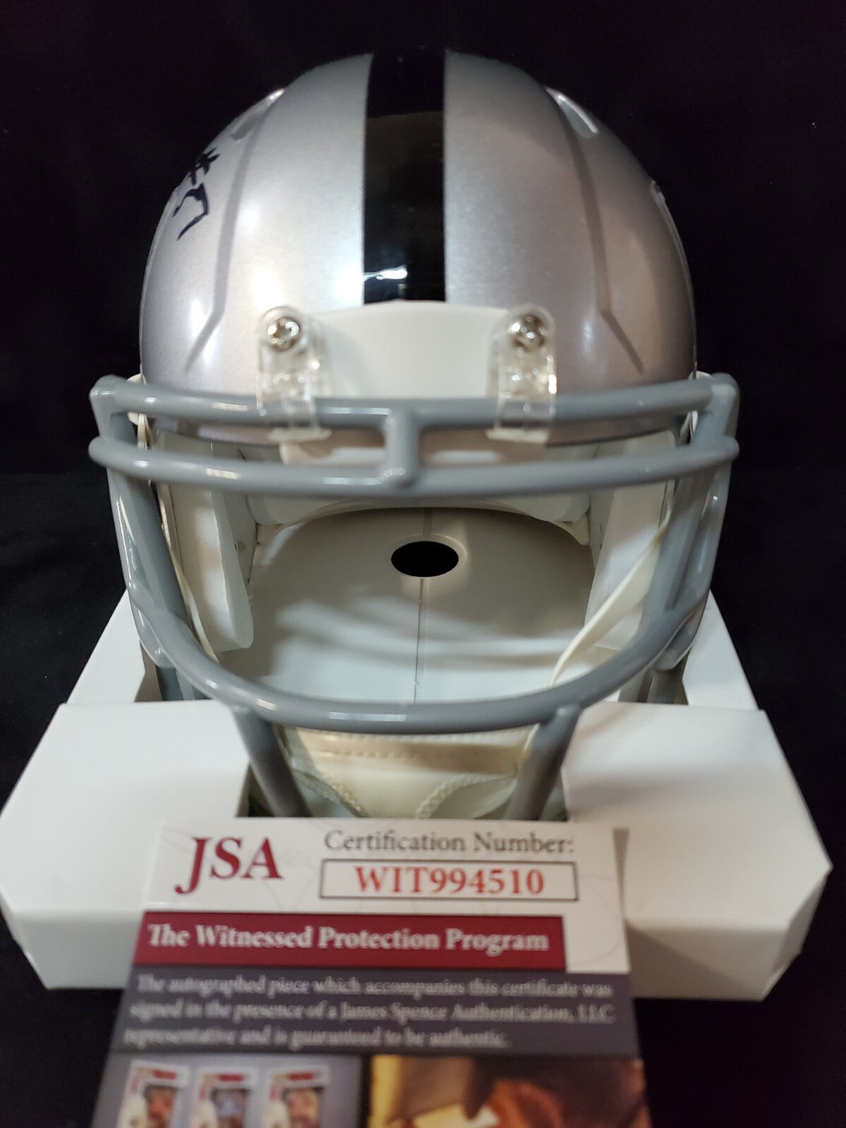 Las Vegas Raiders Malcolm Koonce Autographed Signed Speed Mini Helmet Jsa Coa