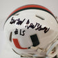 Greg Rousseau Autographed Signed Miami Hurricanes Mini Helmet Jsa Coa